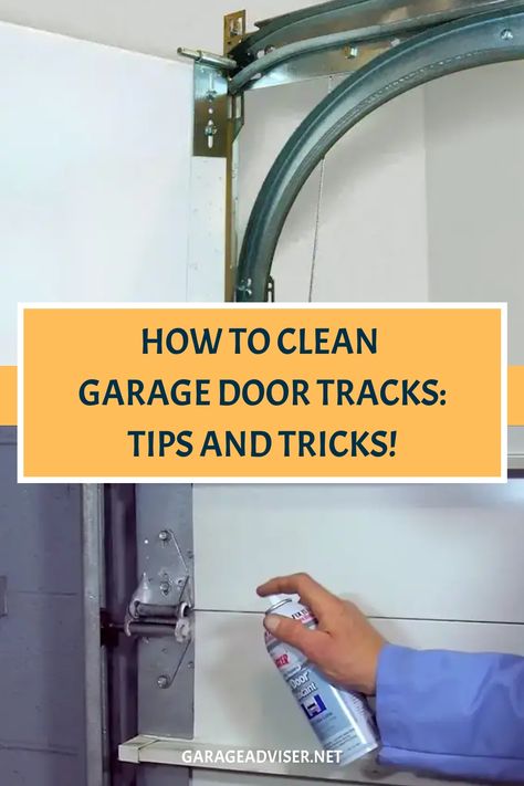 Learn the best tips and tricks for cleaning garage door tracks effectively. Keep your garage door running smoothly with these simple maintenance steps. Say goodbye to squeaky noises and sticking doors by following our easy guide. It's time to make your garage door look and function like new! Save money on repairs and prolong the life of your garage door with proper maintenance. Visit our website for a detailed step-by-step tutorial on how to clean garage door tracks like a pro! Cleaning Garage, Garage Door Trim, Garage Door Track, Garage Door Rollers, Garage Door Maintenance, Clean Garage, Garage Door Springs, Storm Windows, Home Gym Ideas