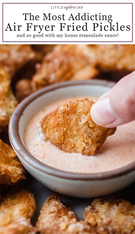 Oven Fried Pickles, Air Fryer Fried Pickles, Fried Pickle Chips, Gameday Recipes, Fried Pickles Recipe, Pound Dropper, The Best Air Fryer, Pickles Recipe, Buttermilk Ranch