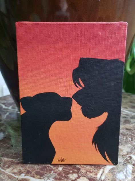 Lion Canvas Painting Ideas - Art of Lions #lionpainting #lionposter #lionart #li... #disneycharacters Lion Canvas Painting Ideas - Art of Lions #lionpainting #lionposter #lionart #lioncanvas Simba and Nala The Lion King Disney Couples Sunset Acrylic Pa... #art #Canvas #Ideas #Lion #lionart #lionpainting #lionposter #Lions #painting Simba Und Nala, Disney Canvas Paintings, Lion Canvas Painting, Organizator Grafic, Disney Canvas Art, Disney Canvas, Disney Paintings, Lion Painting, Lion Canvas