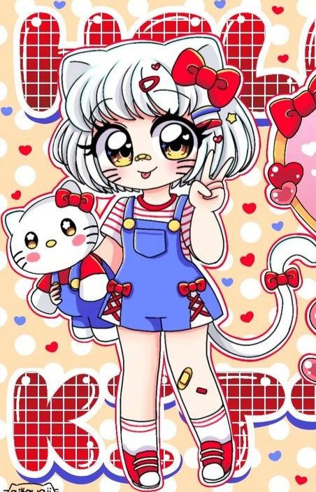 Hello Kitty Fanart, Sanrio Fanart, Hello Kitty Halloween Wallpaper, Hello Kitten, Paper Doll Printable Templates, Cute Images For Wallpaper, Cute Eyes Drawing, Artistic Wallpaper, Hello Kit