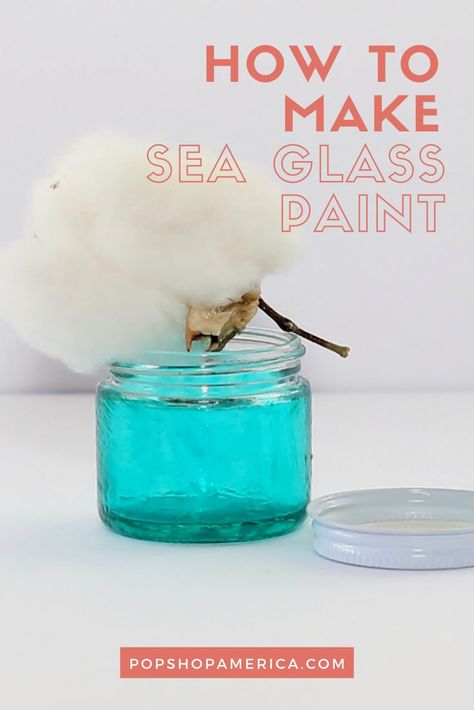 Seaglass Paint, Sea Glass Paint, Glass Staining, Diy Colored Sand, January Craft, Mermaid Bath, Sea Glass Diy, Sea Glass Art Diy, Painting Glass Jars