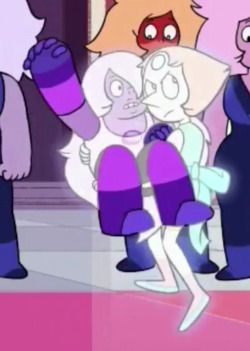 “the fact that pearl immediately grabs amethyst like this and they fuse in like .01 second (i know that was for plot purposes but like. the DEVELOPMENT)” by rosequart on tumblr Su Rose Quartz, Steven Universe Rose Quartz, Perla Steven Universe, Steven Universe Ships, Greg Universe, Pearl Steven Universe, Steven Universe Au, Pearl Steven, Steven Universe Memes