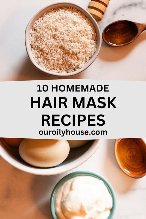 Hair Repair Secrets Make Your Own Hair Mask, Home Hair Mask, At Home Hair Mask, Homemade Hair Mask Recipes, Oils For Healthy Hair, Products For Healthy Hair, Diy Hair Care Recipes, Curly Hair Mask, Diy Haircare