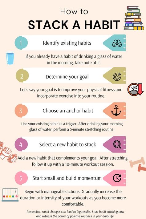 How to Stack a Habit | How to habit Stack | How to build habits | How to change a Habit James clear | Atomic Habits James Clear Atomic Habits, Build Habits, Build Good Habits, Habit Stacking, Habit Quotes, James Clear, Habit Formation, Atomic Habits, Self Development Books