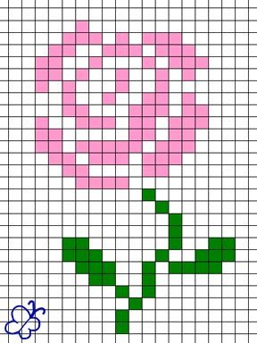 Too big and the design looks like a pixel image with white gaps and rough angles. Small Cross Stitch, Pola Kristik, Pixel Pattern, Crochet Tapestry, Cross Stitch Rose, Simple Cross Stitch, Cross Stitch Fabric, Tapestry Crochet, Crochet Chart