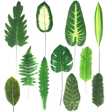 Tropical Single Large Artificial Leaves! Buy 3 Get 1 FREE! Plastic Silk Fake Paint Fake Plants, Paper Plants Diy Free Printable, Miniature Plants Printable, Caleb Y Sophia, Miniature Plant Tutorial, Miniature Plants Diy Doll Houses, Artificial Leaves, Doll Furniture Diy, Artificial Leaf