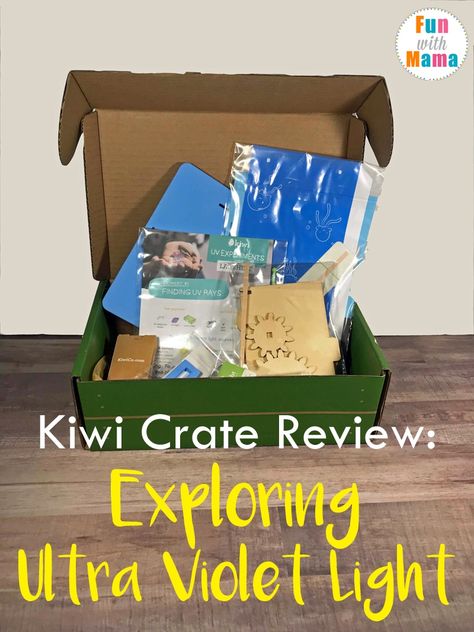 Kiwi Crate Review: Exploring Ultra Violet Light. Get a monthly subscription box that's perfect for the kids to do science lessons with at home or in the classroom. #subscriptionbox #kids #kiwicrate Kids Activities Summer, Science Activities For Preschoolers, Printable Kids Activities, Outdoor Play Ideas, Kiwi Crate, Sensory Activities For Kids, Summer Fun Ideas, Preschool Science Activities, Subscription Boxes For Kids