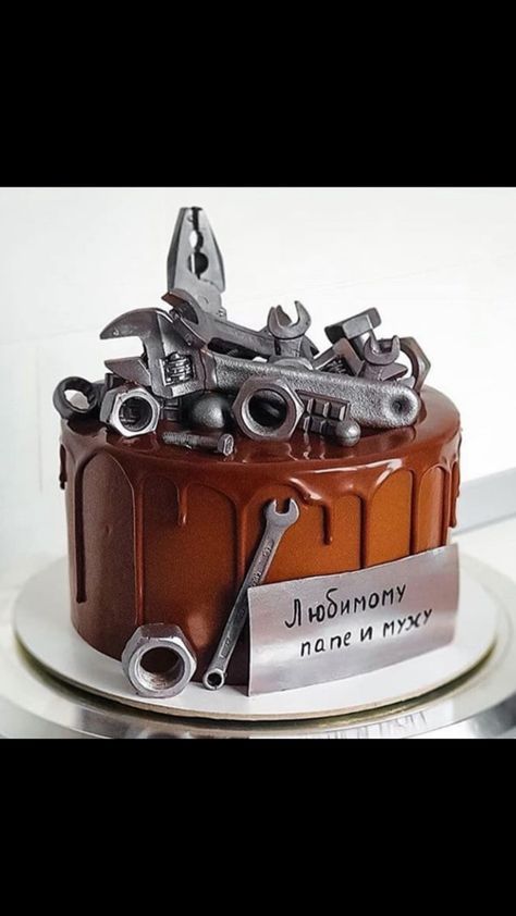 Mechanics Birthday Cake, Mechanic Cake, Make Cake, Yummy Desserts Recipes, Best Cake Recipe, Food Dessert Recipes, Boys Cake, Unique Birthday Cakes, Birthday Cake For Him