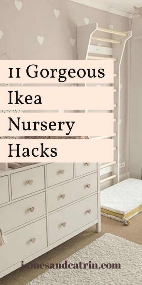 #diyideas #furnituredesigns #ikeahacks Diy Ikea Table, Ikea Changing Table, Ikea Crib, Ikea Nursery Hack, Nursery Hacks, Ikea Baby, Room Murals, Small Nursery, Best Ikea Hacks