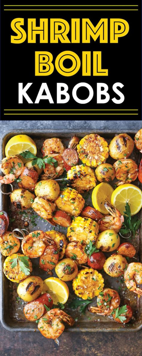 Grilled Kabob Recipes, Shrimp Kabobs, Simple Dishes, Grilling Kabobs, Kabob Skewers, Easy Grilling Recipes, Shish Kabobs, Steak And Shrimp, Camping Dinners