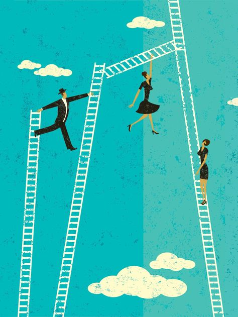 Adapting To Change, Organizational Change, Corporate Ladder, Ladder Of Success, Northwestern University, Vector Art Illustration, Business People, Free Vector Art, Climbing