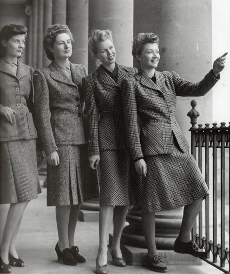 Interview: French Fashion during the German Occupation (1940-1944) - World History Encyclopedia 1940s Lifestyle, Utility Clothing, Utility Fashion, 40s Mode, Wwii Fashion, Fashion History Timeline, 40's Fashion, 1940's Fashion, Best Costume Design