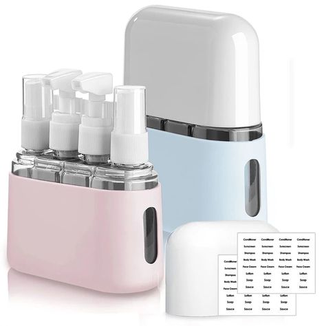 2 Sets 8 Pieces Travel Size Bottle TSA Approved, Leak Proof Refillable Spray Bottles for Toiletri... | Walmart (US) Hotel Toiletries, Travel Containers, Travel Bottle Set, Travel Size Toiletries, Travel Container, Travel Size Bottles, Tsa Approved, Bottle Warmer, Lotion Bottle