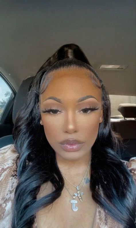 Half Up Half Down Hair Black Women Medium Lengths, Half Up Half Down Leave Out Weave, Half Up Half Down Clip Ins, Half Up Half Down Black Women, Half Up Half Down Hairstyles Black Women, Subliminal Ideas, Makeup 2022, Sleek Braided Ponytail, Vegas Hair