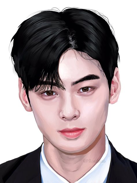 Cha Eun Woo Drawing Pencil, Cha Eun Woo Anime, Cha Eunwoo Drawing, Cha Eun Woo Sketch, Cha Eun Woo Drawing, Colored Pencil Artwork Ideas, Free Cartoon Characters, Japanese Art Samurai, Pencil Portrait Drawing