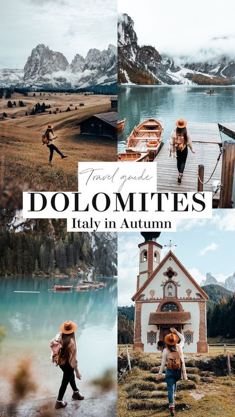 Dolomites Italy Spring, Dolomites Italy Autumn, Dolomites Italy Itinerary, Dolomites Packing List, Dolomites Road Trip, Dolomites In October, Dolomites Italy Photography, Dolomites Outfit, Dolomites Aesthetic