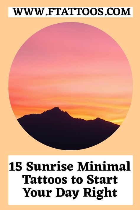 Navigate through 15 inspiring minimal sunrise tattoos that symbolize new beginnings and positivity—discover which designs could brighten your day! Sunrise Tattoos, Sun Rays Tattoo, Sunrise Tattoo, Minimal Tattoos, Minimal Tattoo Design, Circle Tattoo, Sun Tattoo, Waves Tattoo, Morning Inspiration