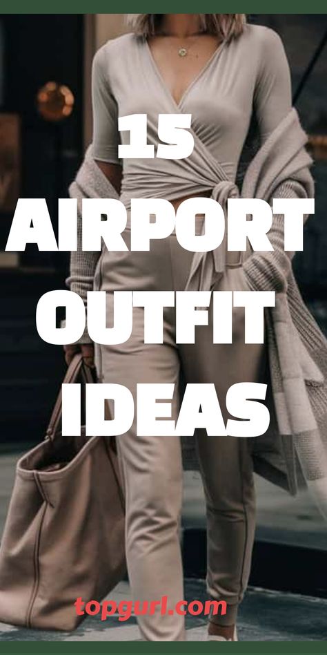 Get ready to travel in style and comfort with our top airport outfit ideas that promise to elevate your journey. Casual San Francisco Outfit, Classy Outfits For Traveling, Travel Cute Outfit, Cute Comfortable Travel Outfits, Clothes For Airport Travel Style, Plane Wear Travel Outfit Ideas, Stylish Leisure Wear, Outfits To Wear In Houston Texas, Women's Travel Outfits