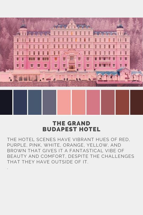 The Grand Budapest Hotel (2014) Directed by Wes Anderson Synopsis: Gustave H, a concierge, is wrongly framed for murder at the Grand Budapest Hotel. In the process of proving his innocence, he befriends a lobby boy. Gustave H Grand Budapest Hotel, Grand Budapest Hotel Party Theme, Grand Budapest Color Palette, Wes Anderson Color Palette Grand Budapest Hotel, Wes Anderson Symmetry, Grand Budapest Hotel Illustration, The Grand Budapest Hotel Aesthetic, Grand Budapest Hotel Party, Grand Budapest Hotel Color Palette