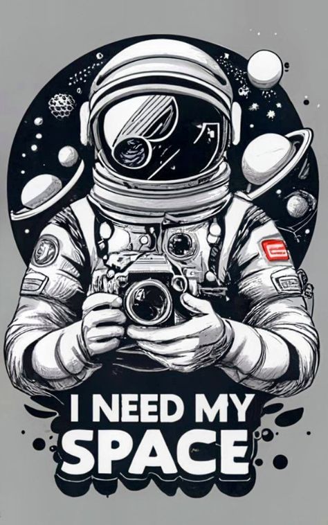 Space T Shirt Design Ideas, Dtf Design Ideas, Dtf Print Designs, Astronaut Artwork, Tshirt Artwork, Dtf Designs, Space Drawings, Astronaut Wallpaper, Astronaut Design