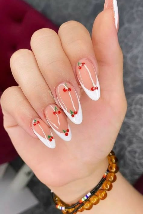 Uñas Aesthetic, Cherry Nails, Casual Nails, Soft Nails, Uñas Acrilicas, Chic Nails, Pretty Acrylic Nails, Short Acrylic Nails, Best Acrylic Nails