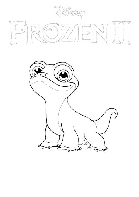 Frozen 2 - Bruni coloring page Frozen Drawings Easy, Frozen Coloring Sheets, Frozen Drawings, Disney Coloring Sheets, Elsa Coloring Pages, Frozen Coloring Pages, Easy Disney Drawings, Free Printable Coloring Sheets, Animation Disney