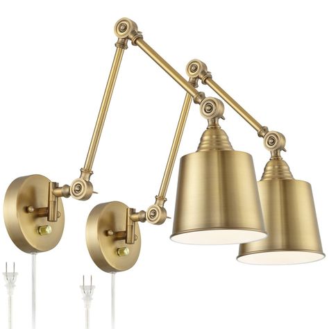 Brass wall lights