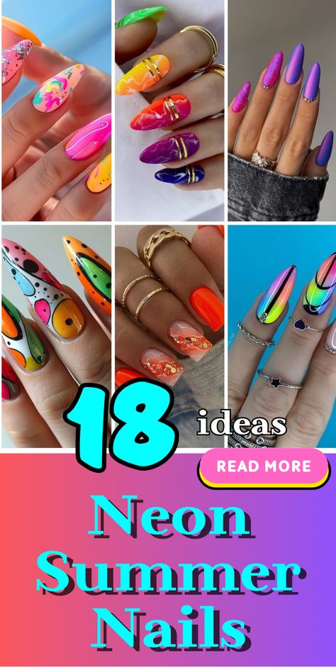 Vibrant Neon Summer Nails 2024: Dazzling Designs for Every Style Neon Summer Nails, Neon Nail Art Designs, Summer Nails Neon, Bright Summer Nails Designs, Summer Nails 2024, Bright Nail Art, Bright Nail Designs, Neon Nail Art, Neon Summer