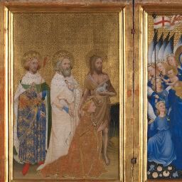 English or French (?) | The Wilton Diptych | NG4451 | National Gallery, London Diptych Art, Richard Ii, 18th Century Paintings, 19th Century Paintings, London Museums, Travel Icon, Trafalgar Square, Painting Media, National Gallery