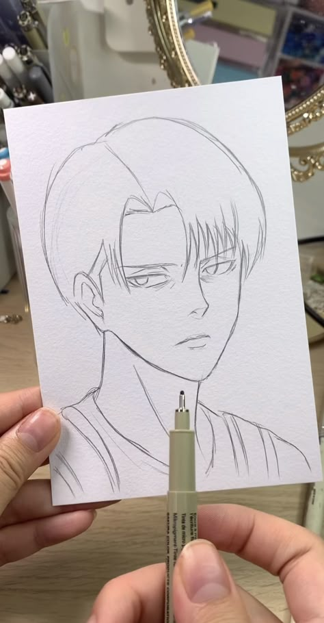 Pp Couple Lucu, Anime Drawings For Beginners, Drawings For Beginners, Hand Doodles, Pop Art Drawing, Pencil Sketch Images, Anime Drawing Books, Attack On Titan Levi, Cute Doodles Drawings