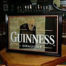 Guinness Pub Mirror Bar Mirrors, Pub Mirror, Irish Pub Decor, Mirror Bar, Branded Mirrors, Guinness Draught, Irish Beer, Guinness Beer, Basement Bar Designs