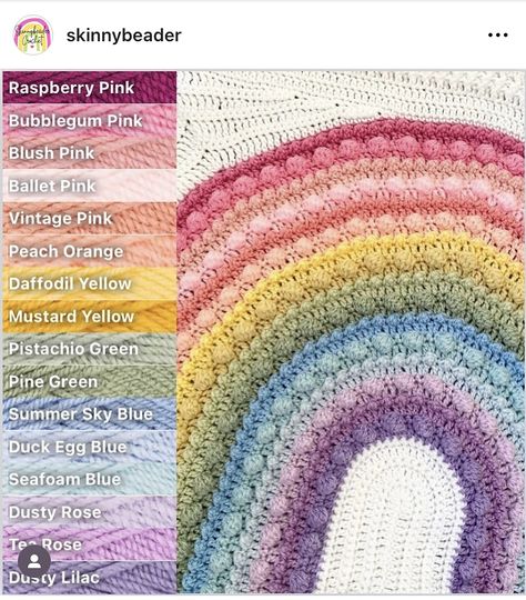 Ravelry: Rainbow Baby Blanket by Corinne Ward Rainbow Baby Blanket Crochet, Rainbow Crochet Blanket, Crochet Blanket Rainbow, Rainbow Baby Blanket, Rainbow Crochet, Ballet Pink, Paintbox Yarn, Baby Blanket Pattern, Peach Orange