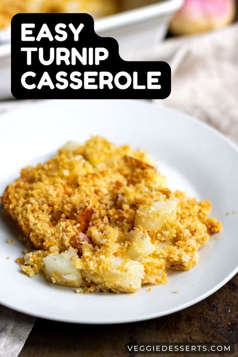 Turnip Casserole, Turnip Recipes, Breadcrumb Topping, Recipe For 1, Christmas Side Dishes, Meat Free Recipes, Puff Recipe, Turnips, Turkey Dinner