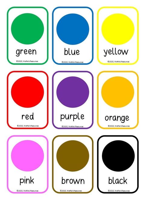 Colour Teaching Activities, Colour Posters Classroom Free Printables, Flashcards For Preschoolers, Colors Posters For Classroom, Colours For Kindergarten, Color And Shape Activities For Toddlers, Colors And Shapes For Toddlers, Colors And Shapes Preschool Activities, Learning Charts For Toddlers