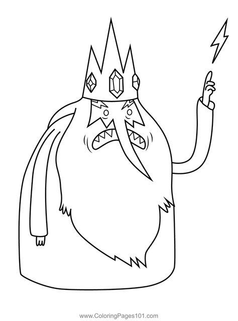 Ice King Casting Spell Adventure Time Coloring Page Drawing Adventure Time, Adventure Time Coloring Pages, Adventure Time Drawings, Cool Stencils, New Coloring Pages, Adventure Time Characters, Book Prints, King Tattoos, Adventure Time Marceline