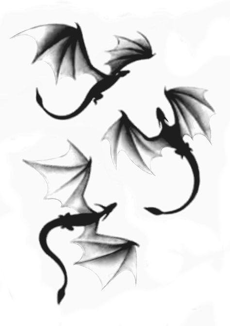 Dragon Silhouette Tattoo, 3 Dragons Tattoo, Flying Dragon Tattoo, Pair Tattoos, Dragon Tattoo Drawing, Alas Tattoo, Dragon Tattoos For Men, Small Dragon Tattoos, Bookish Tattoos