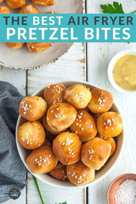 Air Fryer Pretzel Bites, Air Fryer Pretzel, Pretzel Bites Recipe, Air Fryer Recipes Healthy Low Carb, Pretzel Bites Recipes, Air Fried Food, Air Fryer Oven Recipes, Air Fry Recipes, Best Air Fryers