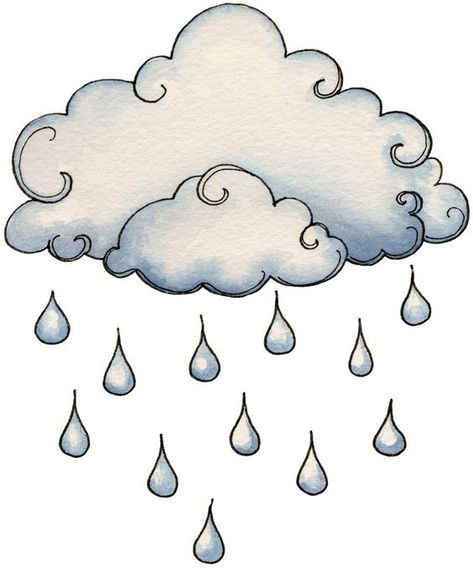 Rain clouds and cloud on clip art - WikiClipArt Rainy Clouds Drawing, Rainy Cloud Drawing, Rain Clipart, Decoupage Images, Cloud Tattoo, Cloud Drawing, Rain Clouds, Scrapbook Printables, Copic Coloring