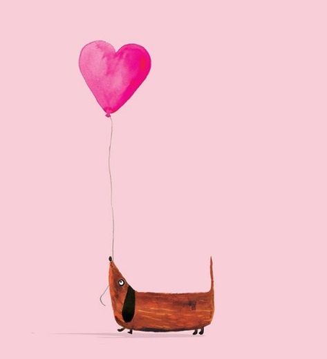 Arte Dachshund, Dog Design Art, Birthday Illustration, Dachshund Art, Girl Birthday Decorations, Dog Valentines, Doodle Illustration, Happy Paintings, Dachshund Love