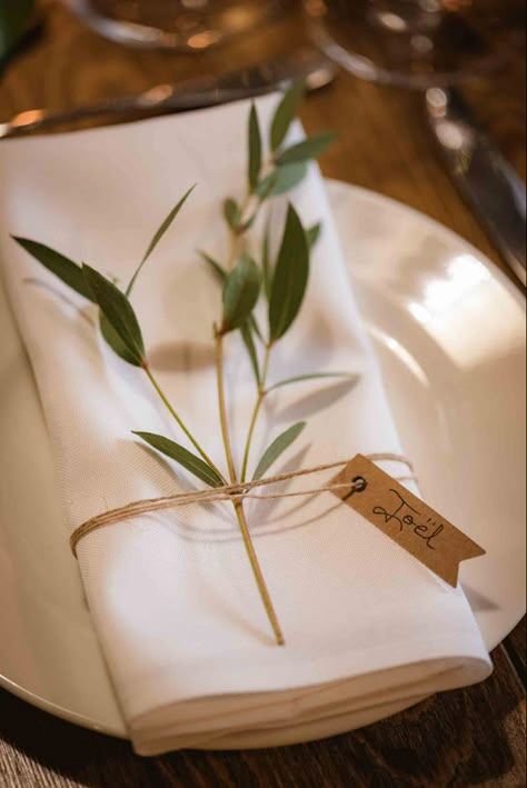 Italian Bridal Showers, Wedding Name Tags, Branch Centerpieces, Big Sur Wedding, Eucalyptus Wedding, Wedding Name, Wedding News, Wedding Welcome Signs, Wedding Napkins