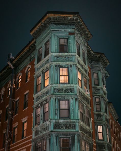 Building at night in the North End, Boston, Massachusetts Boston Massachusetts Travel, North End Boston, Boston North End, Building At Night, Massachusetts Travel, Rail Transport, Hotel Motel, Posters Framed, Boston Massachusetts