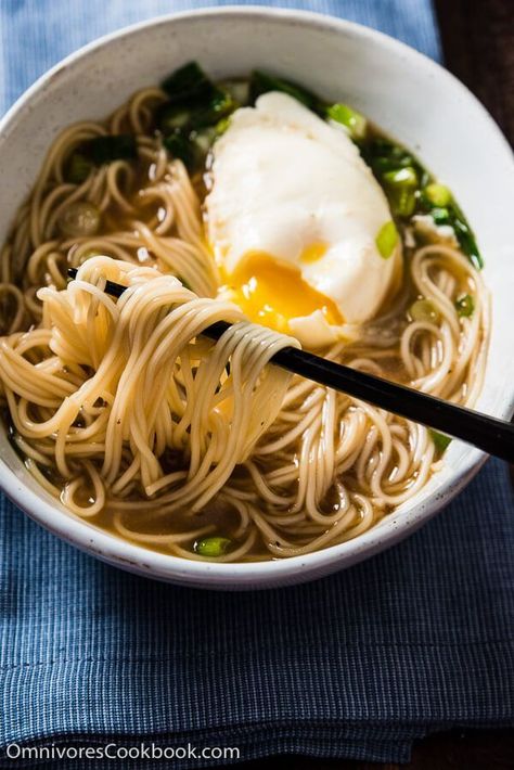 Easy Soy Sauce Noodles (杨春面) | These are the most basic and comforting noodles that can be prepped and cooked within 10 minutes. Although a classic Chinese breakfast food, I enjoy it throughout the day. Breakfast Noodles, Soy Sauce Noodles, Chinese Breakfast, Chinese Soup Recipes, Sweet Soy Sauce, Veggie Broth, Asian Dinner Recipes, Asian Dinners, Veggie Stock