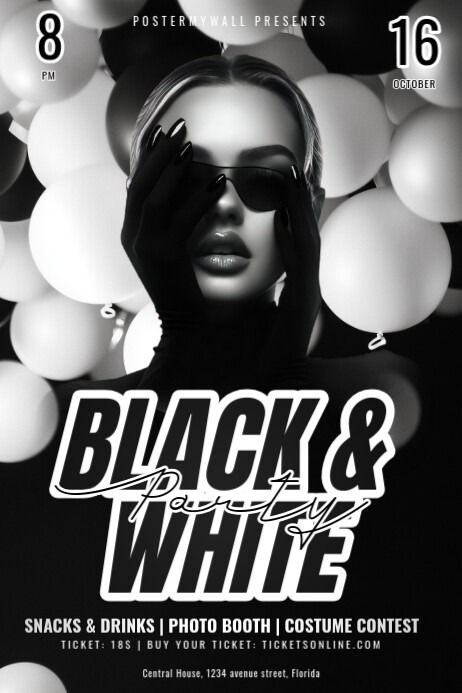 Black 3d Black & White Party Poster | PosterMyWall Black White Party, Black White Parties, Linkedin Background Image, Linkedin Background, Linkedin Banner, Kindle Book Cover, Party Flyers, Campaign Posters, Blog Header