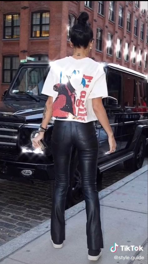 Boujee Fits, Cybery2k Fashion, Y2k Vintage Aesthetic, Women Streetwear Outfits, Graphic Tee Outfit, Leopard Print Cami, Pink Zip Up Hoodie, Streetwear Outfit Ideas, Leather Pants Outfit