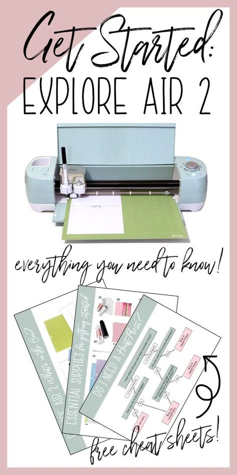 Just what I needed! Perfect Cricut Explore Air 2 getting started tutorial for beginners that walks you through the supplies you need, how to setup, what all the buttons mean, etc. You even get help completing your first project! #cricut #exploreair2 #beginner Cricut Air 2, Cricut Explore Air Projects, Vinyle Cricut, How To Use Cricut, Cricut Supplies, Cricut Explore Projects, Cricut Air, Projets Cricut, Cricut Explore Air 2