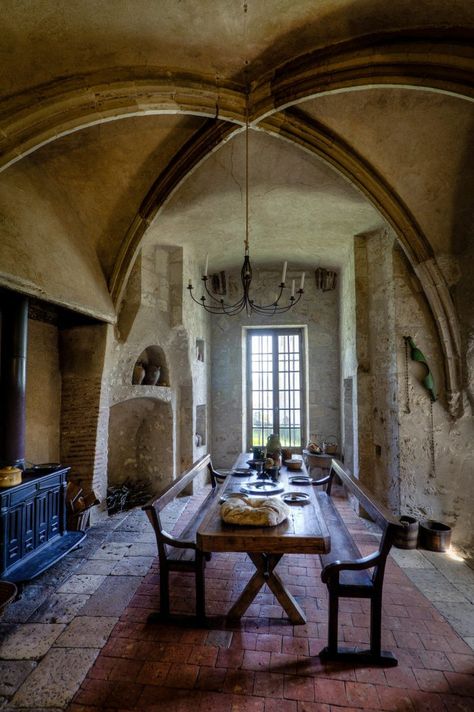 Old Castles Interior, Old Stone House Interior Design, Monastery Aesthetic Home, Old Building Interior Design, Medieval Architecture Interior, Monestary Interior Design, Italian Castle Interior, Old Stone Houses Interior, Old Church Interior