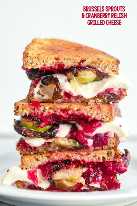 Make From Scratch, Cranberry Relish, Cranberry Cheese, Meatless Main Dishes, Thanksgiving Leftovers, Roasted Brussel Sprouts, Wrap Sandwiches, Brussels Sprouts, Grilled Cheese