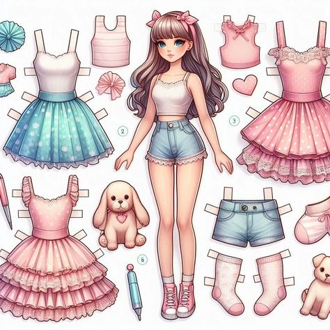 Image Creator Paper Dolls Houses, Oshi No Ko Paper Doll, 3d Paper Doll Template, Scrapbook Bebe, Mini Books Diy, Baby Photo Frames, Barbie Paper Dolls, Paper Dolls Clothing