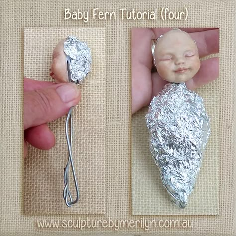 How to make a polymer clay baby /AUS/Molds by Merilyn Polymer Clay Dolls How To Make, Spirit Baby, Baby Mold, Sculpting Tutorials, Doll Making Tutorials, Sculpted Doll, Clay Fairies, Clay Baby, Mini Dolls