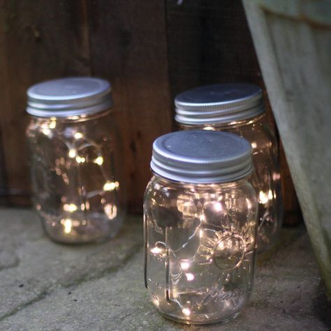 I've just found Mason Jar With Fairy Lights. Our mason jar with fairy lights is perfect for illuminating areas in your garden or home.. £13.50 Mason Jar With Fairy Lights, Jar Fairy Lights, Mason Jar Fairy Lights, Fairy Lights In A Jar, Electric Garden, Fairy Lights Wedding, Favours Wedding, Bella Wedding, Student Christmas Gifts